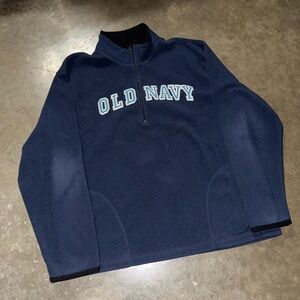 Vintage Y2K Old Navy embroidered Quarter Zip Fleece Jacket